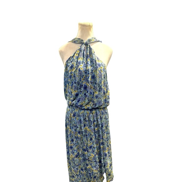 NWT Ramy Brook Kent Daisy Printed Midi Dress In Blue Size Medium - Picture 8 of 12